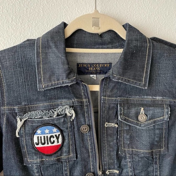 Juicy Couture Zip Up Denim Jacket - Picture 3 of 8